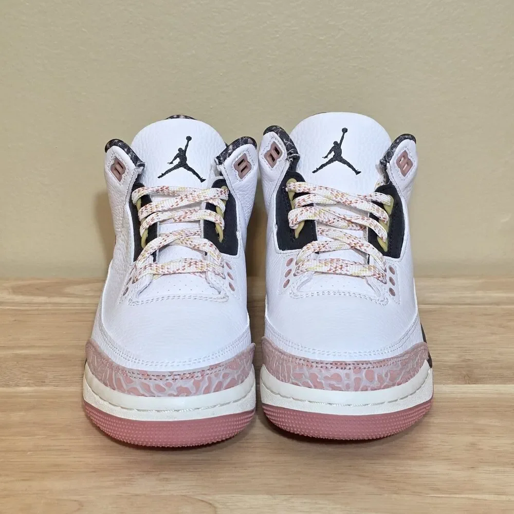 Nike Air Jordan 3 Retro GS Vintage Floral White Pink 441140-100 Youth 6.5Y 8W